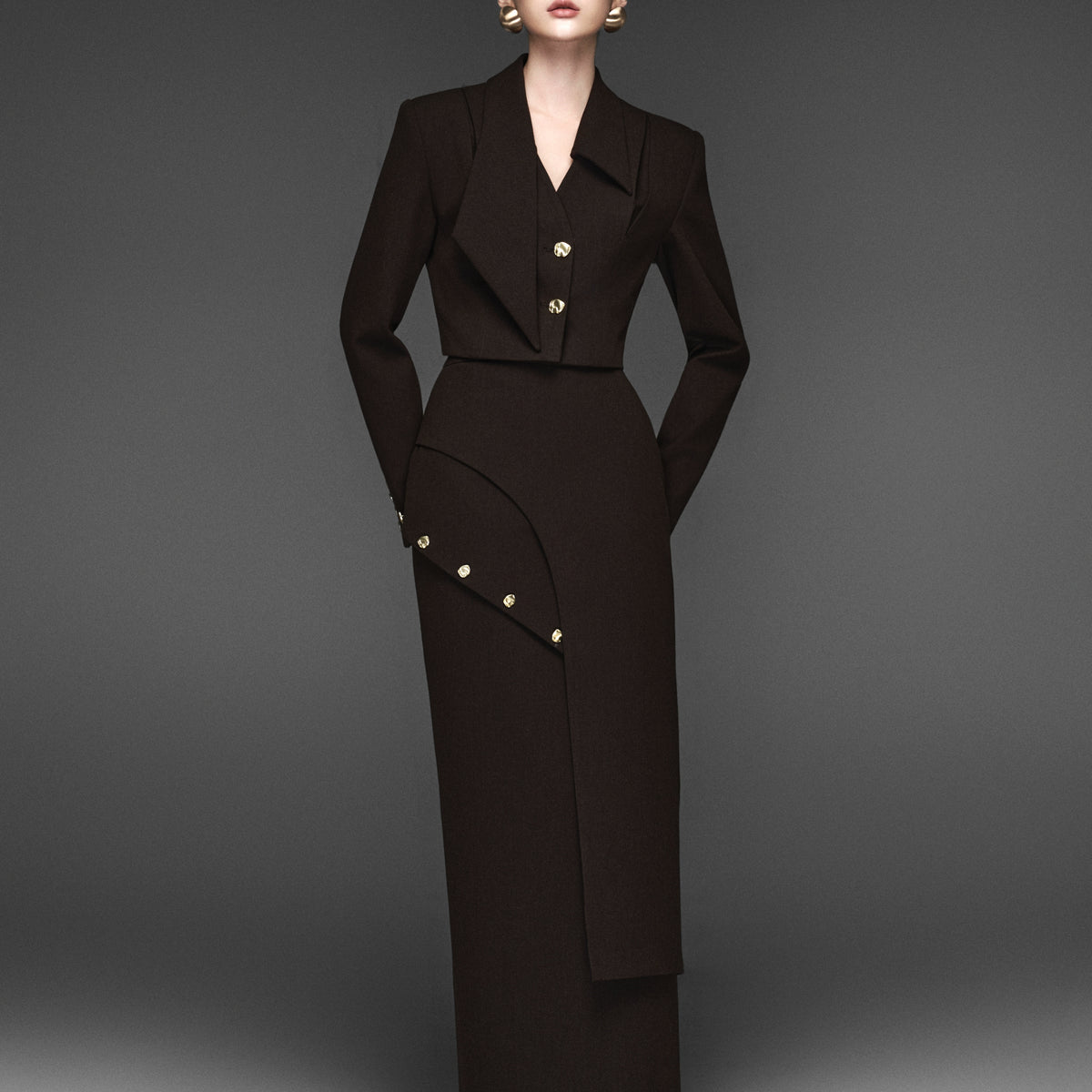 Black skirt suit