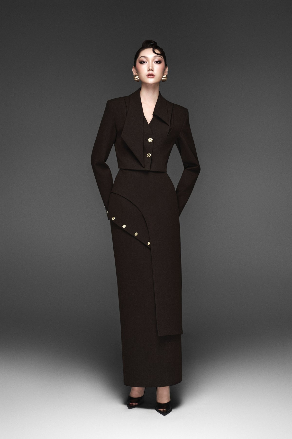 Black skirt suit
