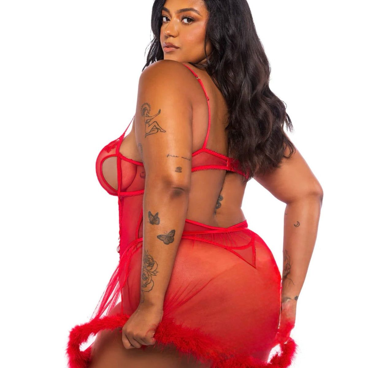 Baroque Heart Babydoll 2-Piece Set