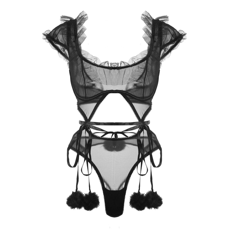 Luna black Lingerie 4347