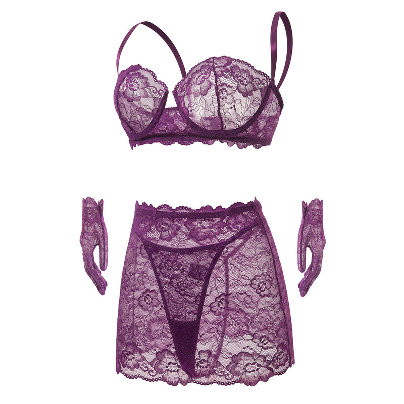 Purple Fancy Lingerie 4380