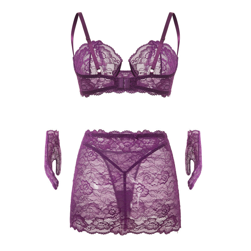 Purple Fancy Lingerie 4380