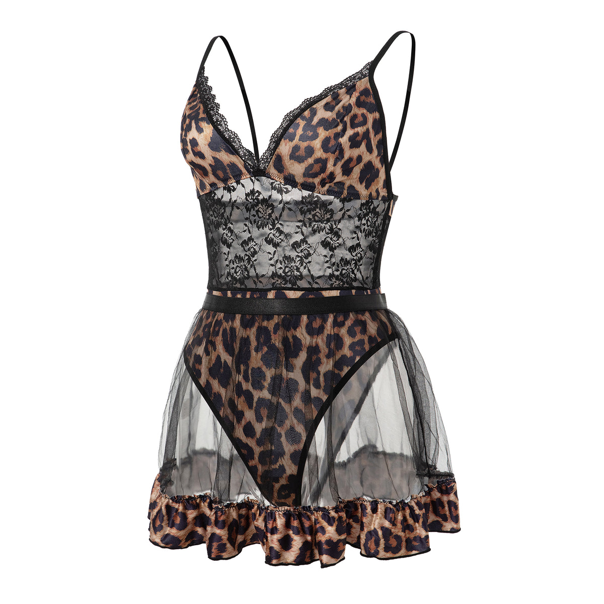 Leopard Black Lingerie