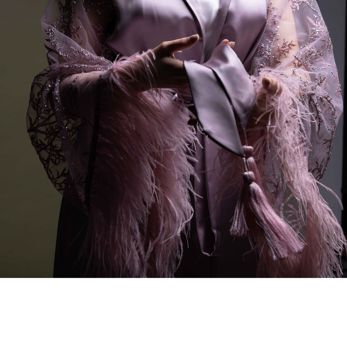 PINK SILK ROBE