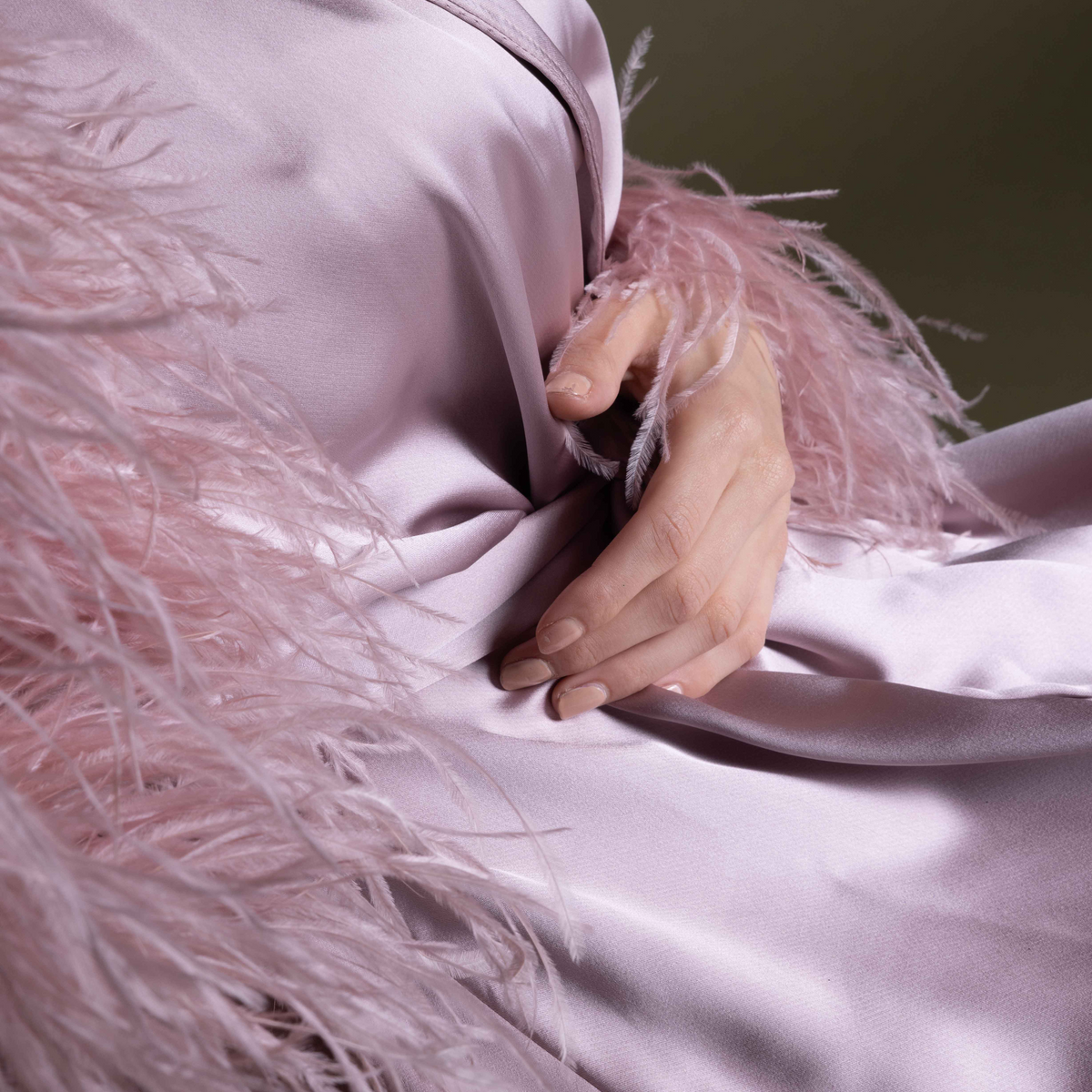 LIGHT PINK SILK ROBE