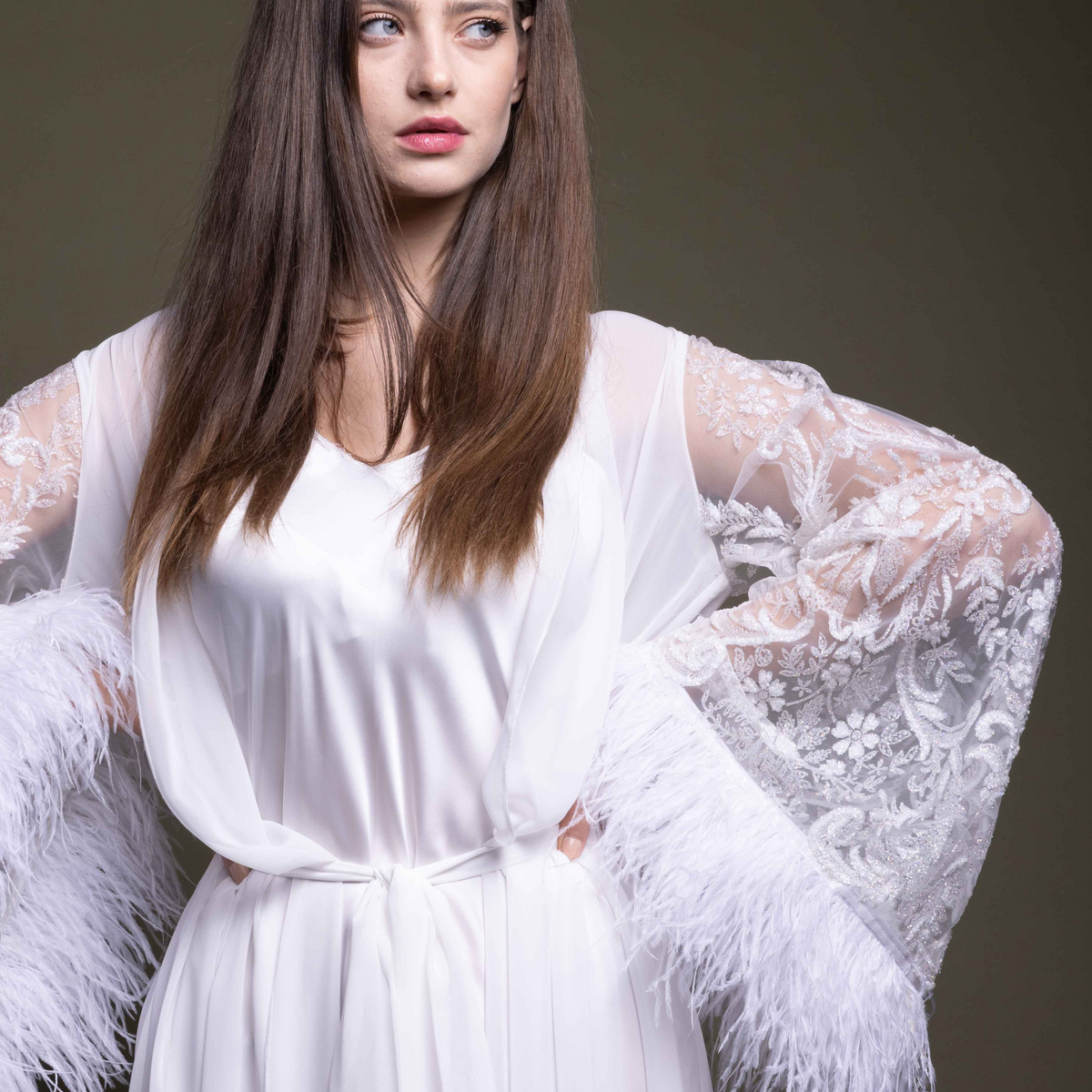 SHEER BRIDAL ROBE