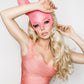 PINK GLITTER  BUNNY MASK