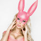 PINK GLITTER  BUNNY MASK