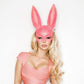 PINK GLITTER  BUNNY MASK