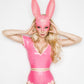 PINK GLITTER  BUNNY MASK