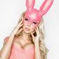 PINK GLITTER  BUNNY MASK