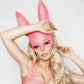 PINK GLITTER  BUNNY MASK