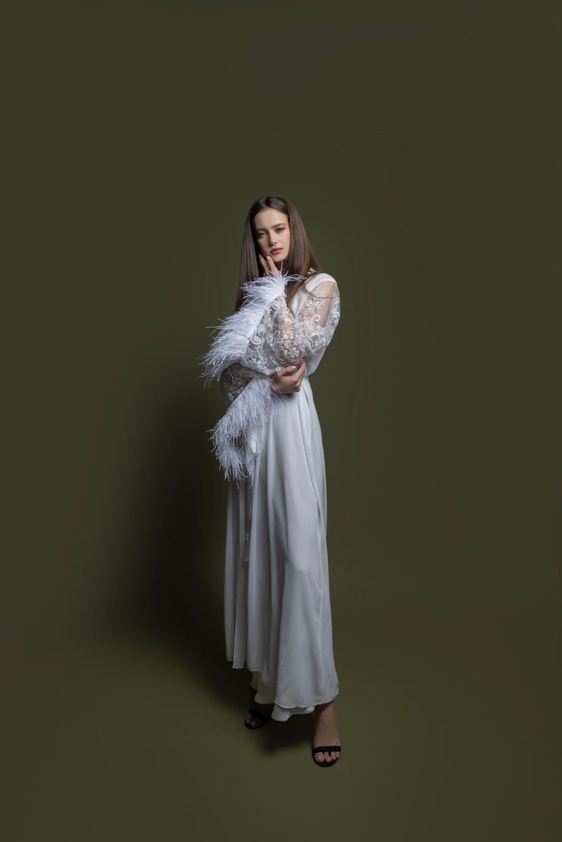SHEER BRIDAL ROBE