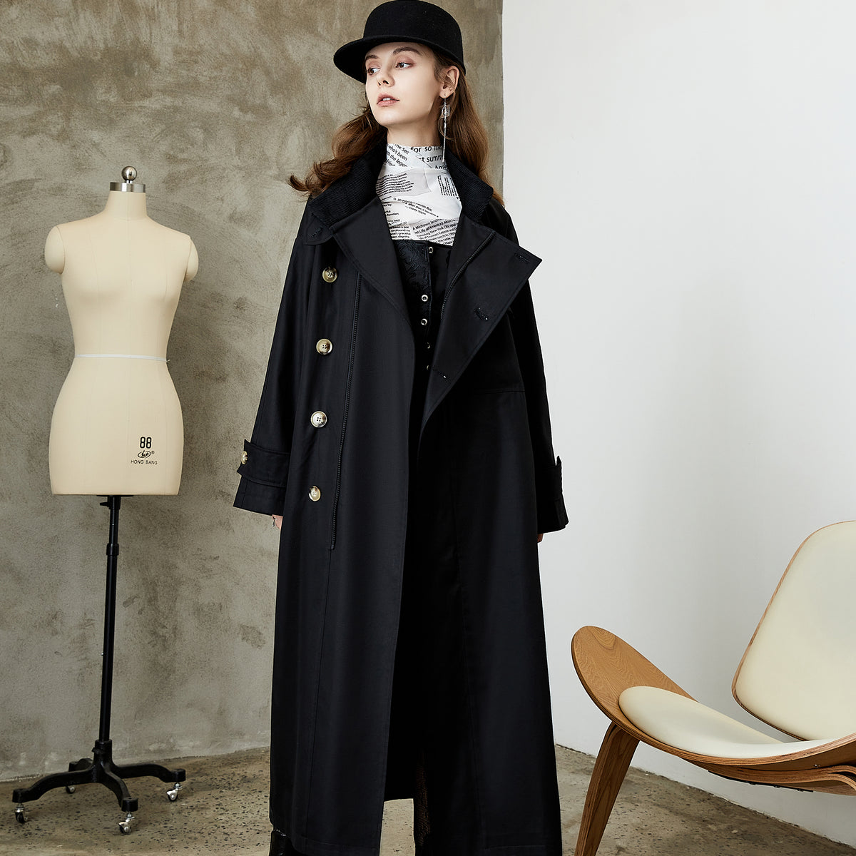black loose jackets
