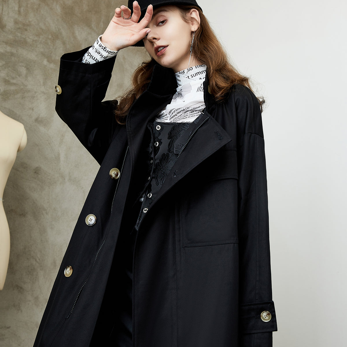 black loose jackets