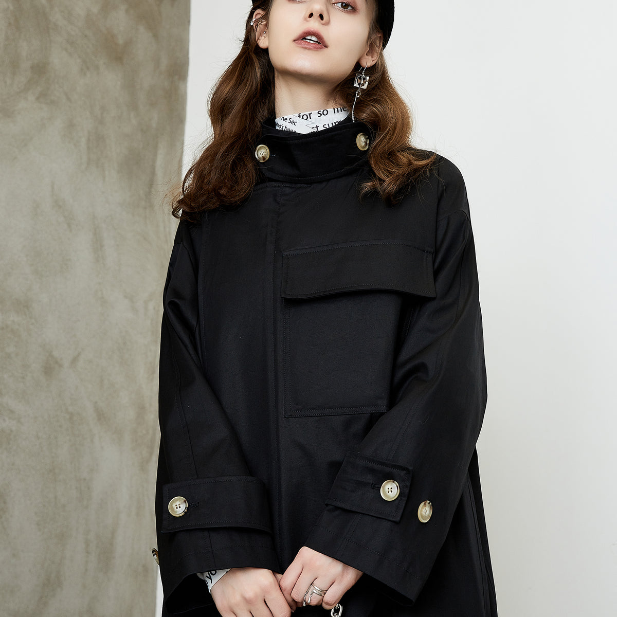 black loose jackets
