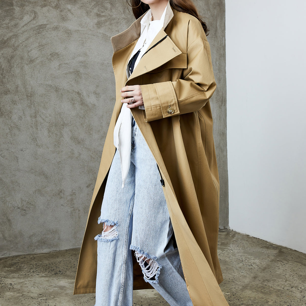 loose jacket beige
