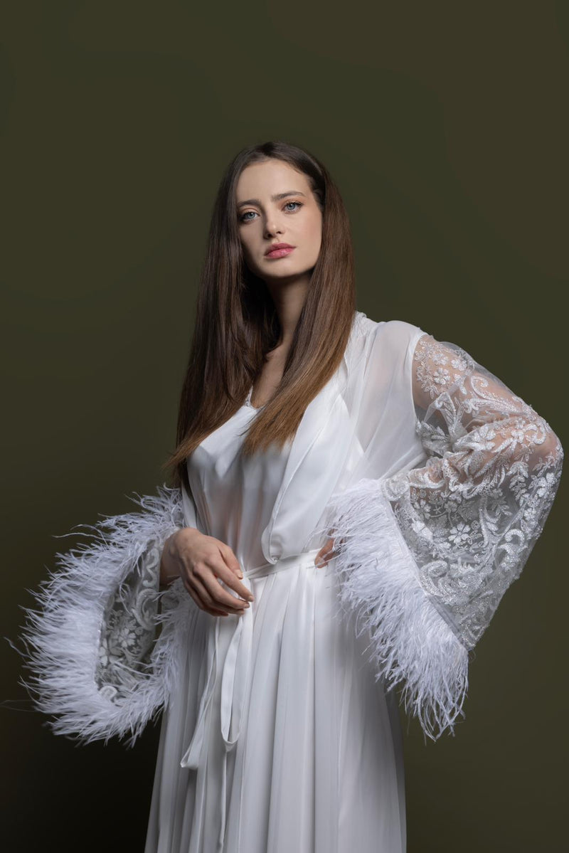SHEER BRIDAL ROBE